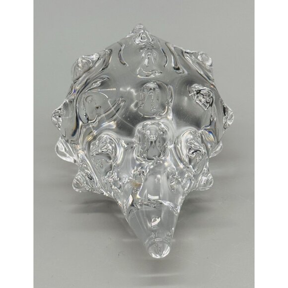Hedgehog Clear Glass Crystal Paperweight Figurine 4 inch - Picture 2 of 7